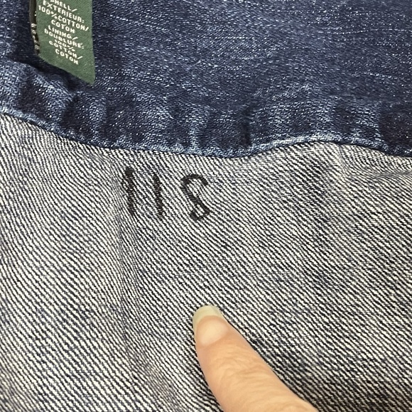 Vintage 90s Ralph Lauren Country Denim Chore Jean Jacket Large Womens - Picture 10 of 11